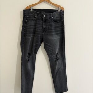 Abercrombie & Fitch Charcoal Slim Straight Jeans